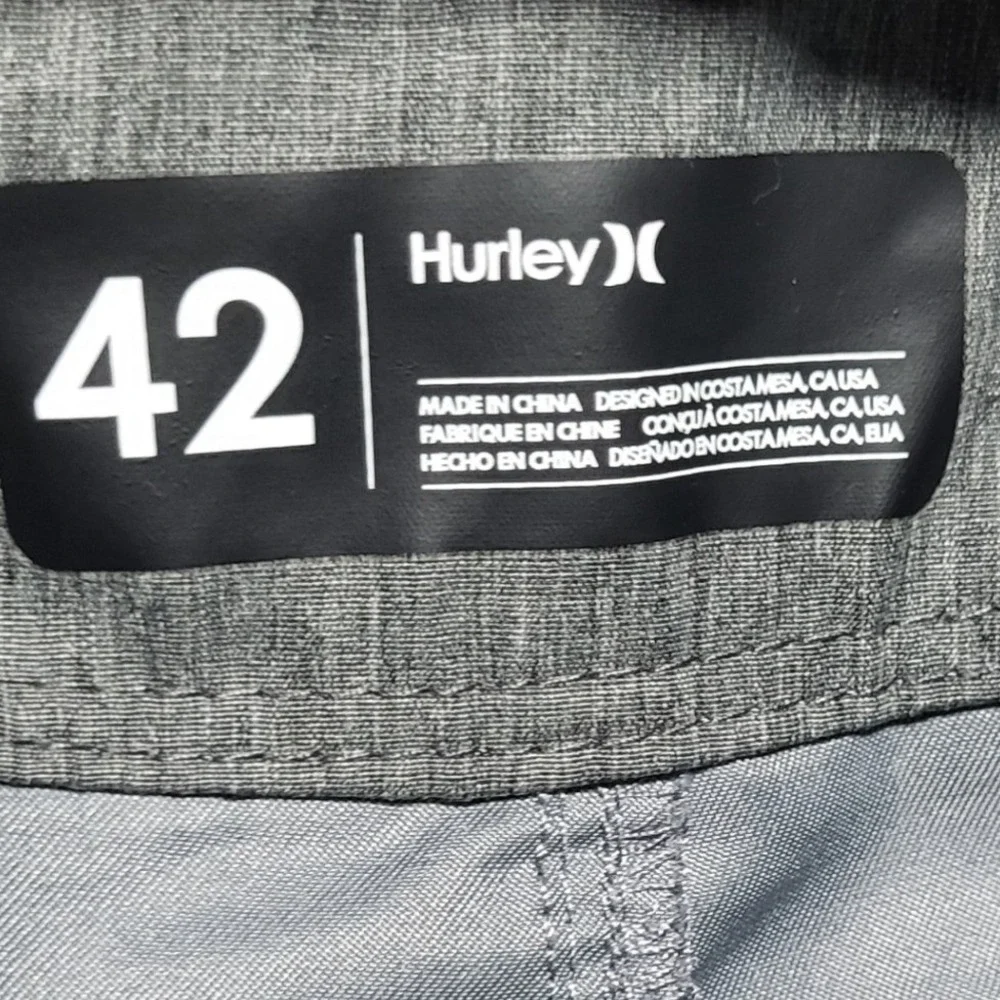 Hurley 4‎ Way Stretch Board Shorts Mens 42 Gray Drawstring Swim Trunks Shorts
